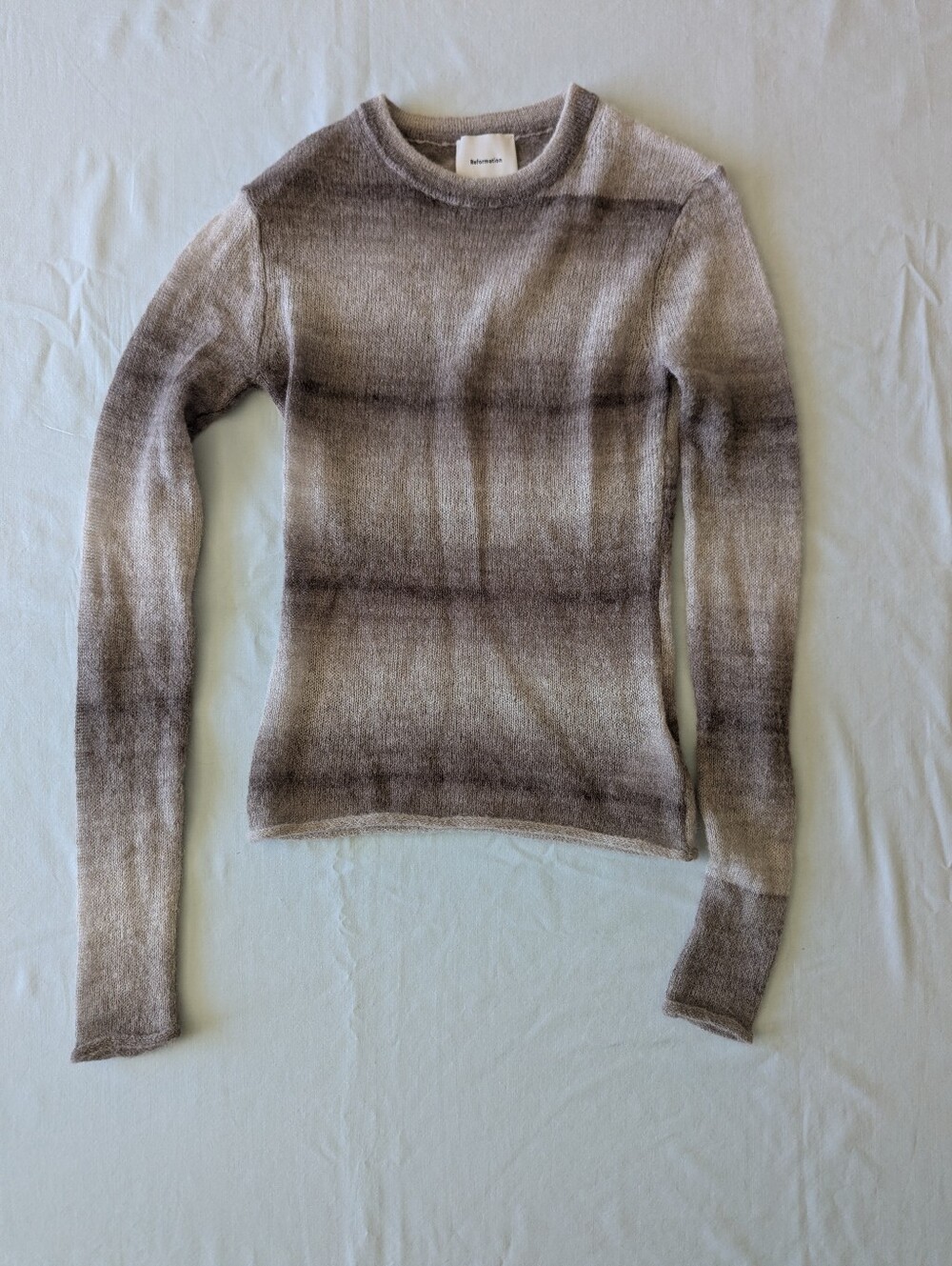 Reformation Alice Sheer Alpaca Crew Sweater - Picture 3 of 14